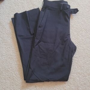 Men's Black Pinstripe Pants